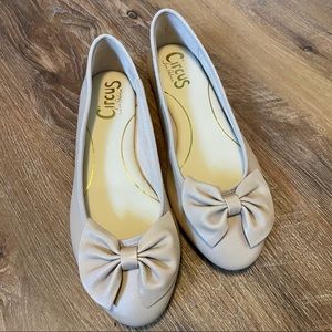 Sam Edelman Circus Tan Bow Ballet Flats NWOT